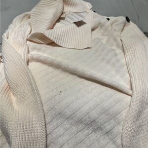 Style & Co. Cream Cowl Neck Sweater
